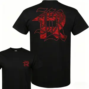 🎸 🎶 100% Cotton Fuerza Regida Red Design T-shirts, Band Tour Basic Soft Cotton Tee, Menswear Streetwear T shirt