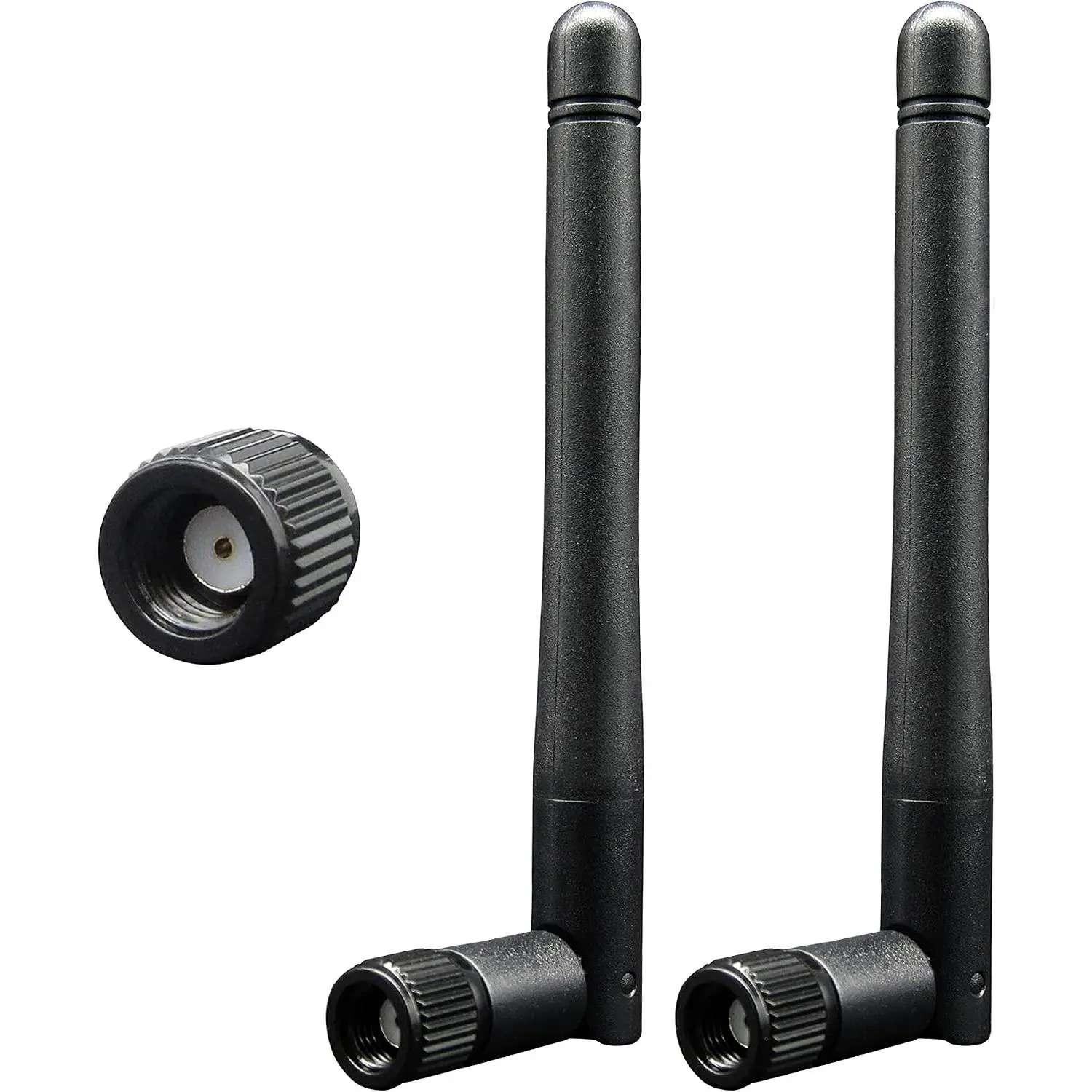 WiFi Antenna PC Bluetooth Antenna, WiFi 6 Dual Band 2.4Ghz 5Ghz 5.8Ghz 3dBi with RP-SMA Male (with No Pin) for Gaming Motherboard, RV Camera, Mini PCIE M.2 Wireless Card, Router -2 Pack