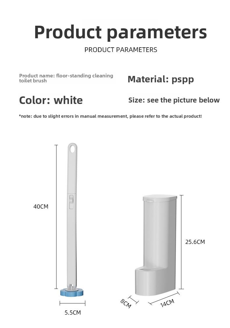 Large-capacity Disposable Toilet Brush Household Toilet Brush Set for Bathroom, Long Handle, Dead-Corner-Free Soft Bristles