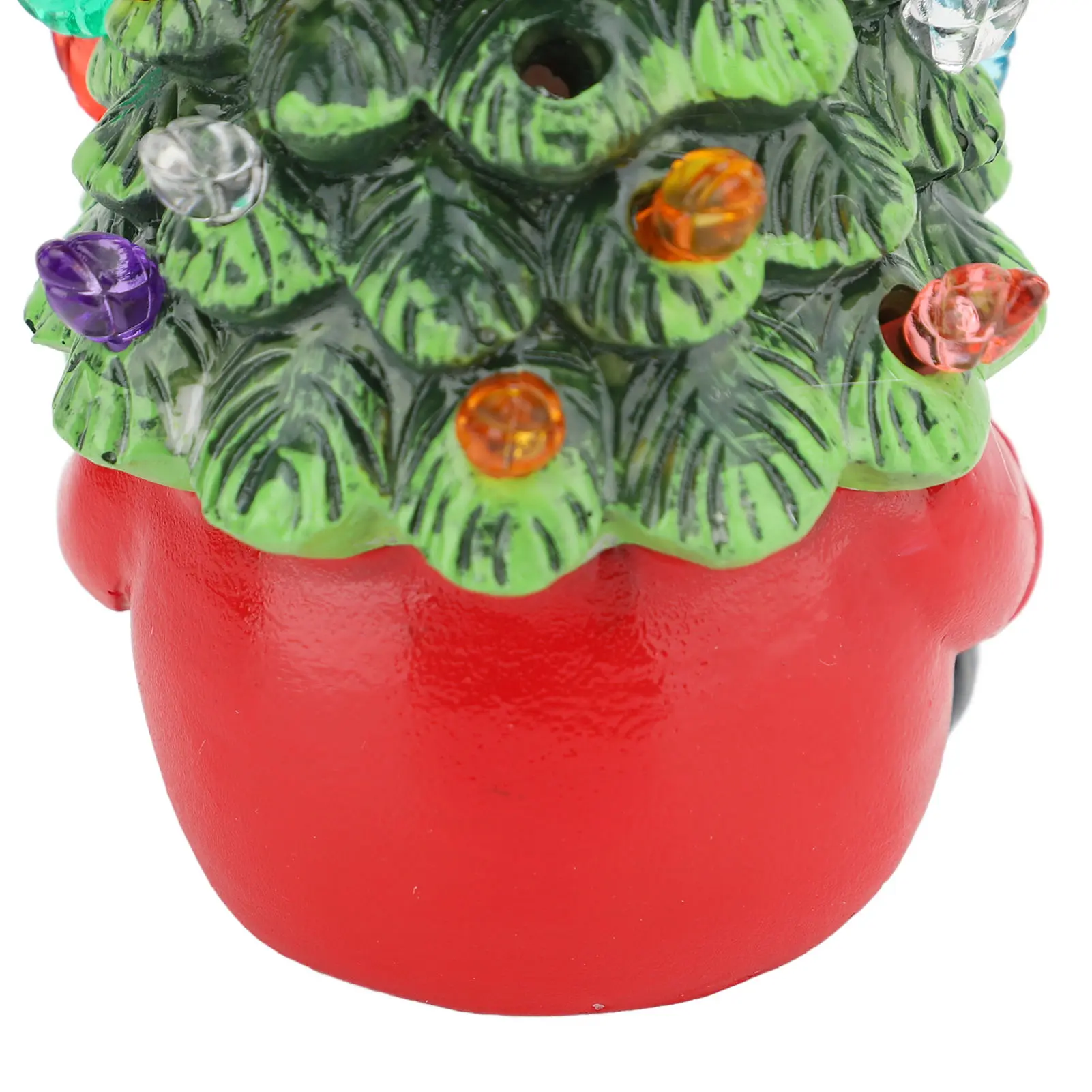 Dwarf Xmas Tree Decoration Resin Colorful Light Compact Gnomes Xmas Tree Ornament for Home Countertop Office