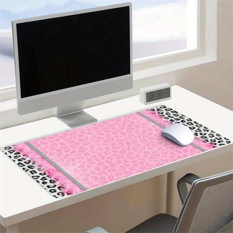 Fashion Leopard Pattern Mouse Pad, Non-slip Rubber Base Mouse Pad, Rectangle Gaming Mouse Pad, Office Desk Keyboard Mouse Mat for Home Office Game Room, Desk Accessories