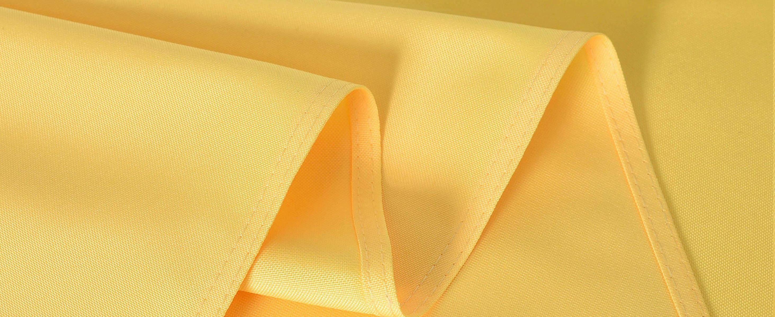 Yellow Rectangle Tablecloth Waterproof Stain Resistant Wrinkle Free Table Cloth 210GSM Polyester Wipeable Table Cover for Party, Banquet, Indoor and Outdoor-Square/Rectangular