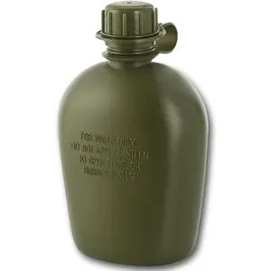 Canteen Water Bottle - 1 Quart Water Canteen (34 Oz/1L) - Tactical Water Bottle for Military Hiking Camping Survival (Olive)Gift.