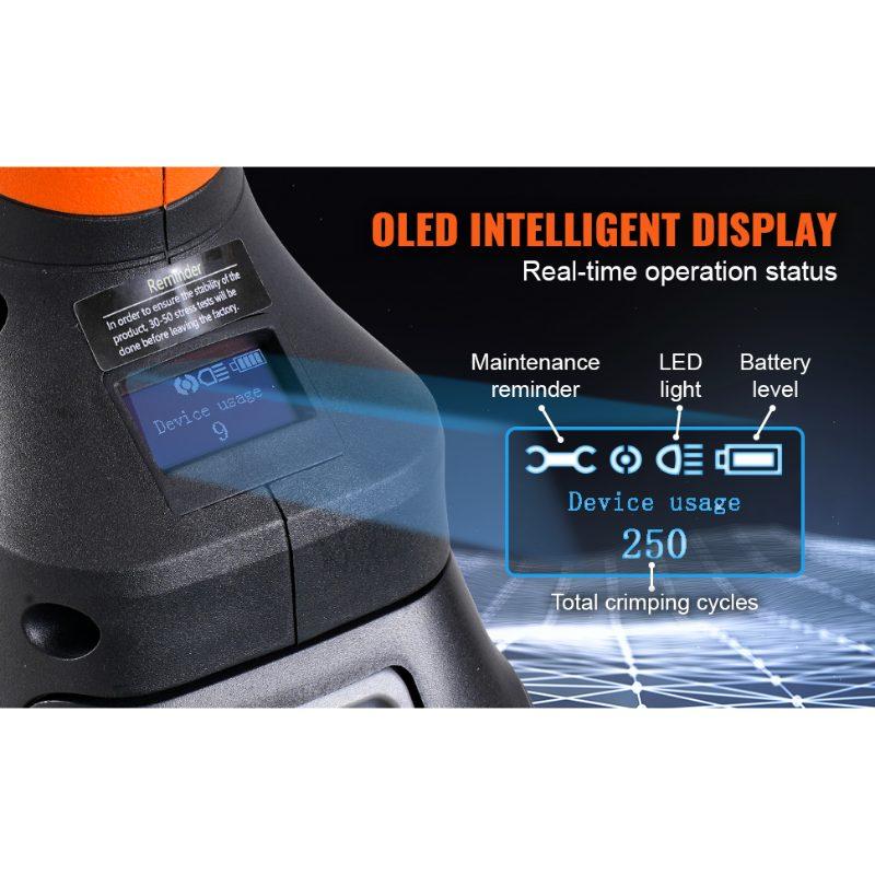 VEVOR Mini ProPress Tool, 18V Electric Pipe Crimping Tool for 1/2, 3/4, 1 Copper Pipes, Press Tool Kit with 3 Pro Press Jaws, 2pcs 18V 2AH Battery, Fast Charger Carrying Case