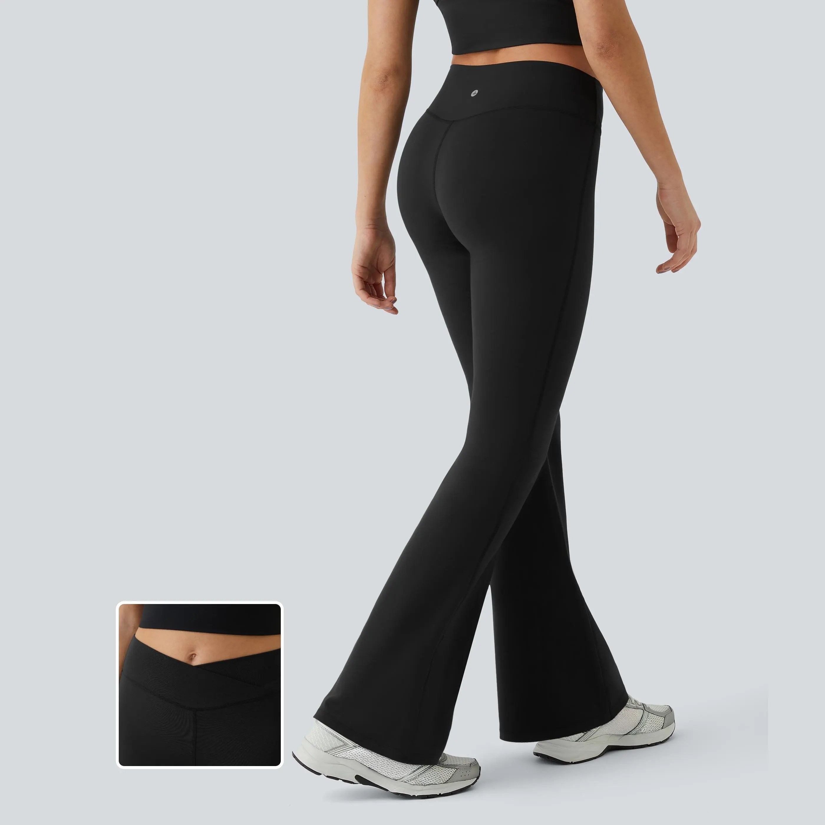 Halara High Waisted Crossover Flare Yoga Leggings Halara High Waisted Crossover Flare Yoga Leggings