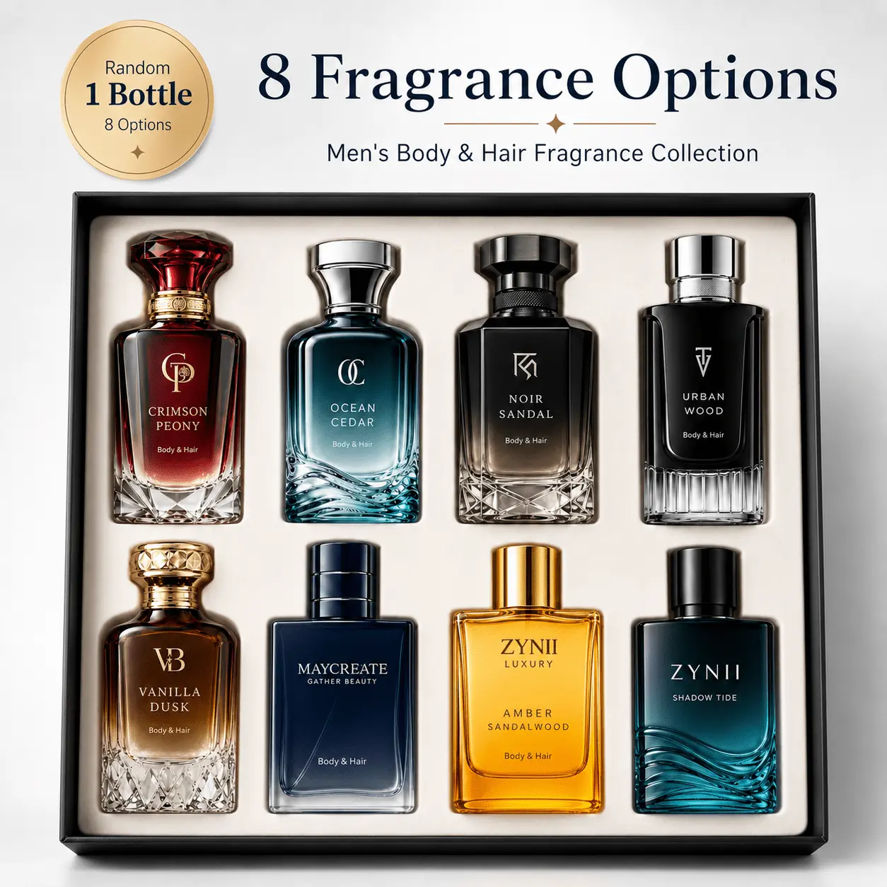 Random 1pc Men's Hair Fragrance Perfume, 100ml | 3.4fl.oz, Classic Men's Scent Spray with Premium Fresh Aroma, Long Lasting Fragrance for Gentlemen, Ideal for Daily Wear, Outdoor Activities, Valentine's Day, Christmas and Gift Giving