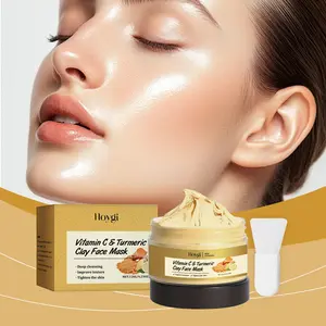 4.23oz Vitamin C Turmeric Mud Mask, Deep Cleansing Blackhead Remover, Skin Brightening Mask, Ideal for Pore Care, Perfect Mother's Day Gift, Mud Clay Mask