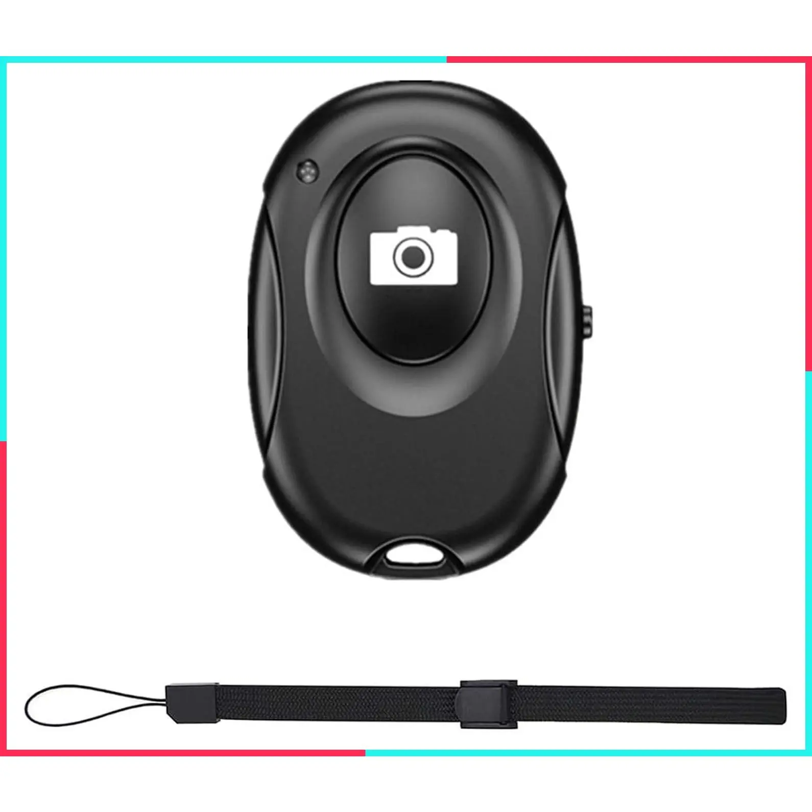 Wireless Camera Shutter Remote Control Clicker for iPhone & Android Smartphones | Selfie Button with Wrist Strap