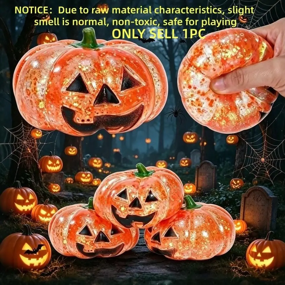 Maltose Pumpkin Squeeze Toy, K Pop Emoji Giant, Sensory Stress Relief Toy, Halloween Gift, Candy Squeeze Ball, Women's Toy