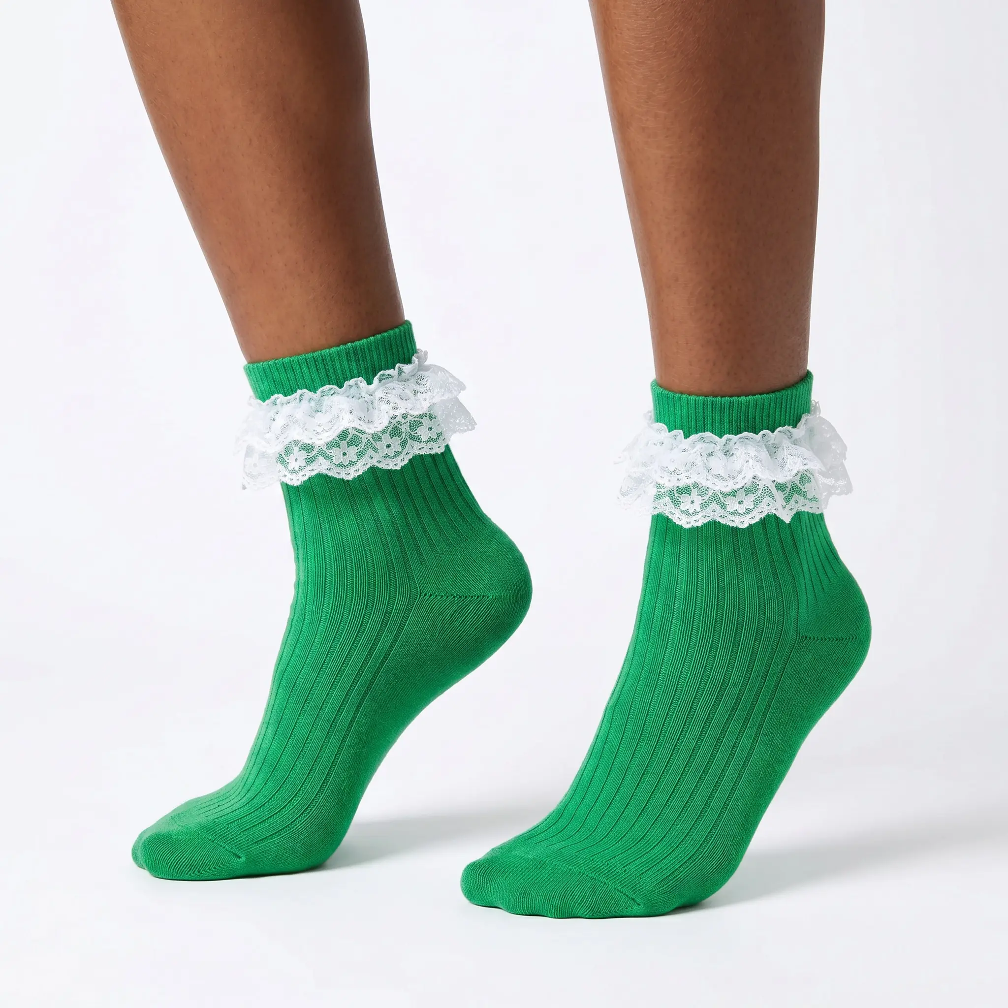 Women's Dress Cotton Socks Lace Turn-Cuff Womenswear1