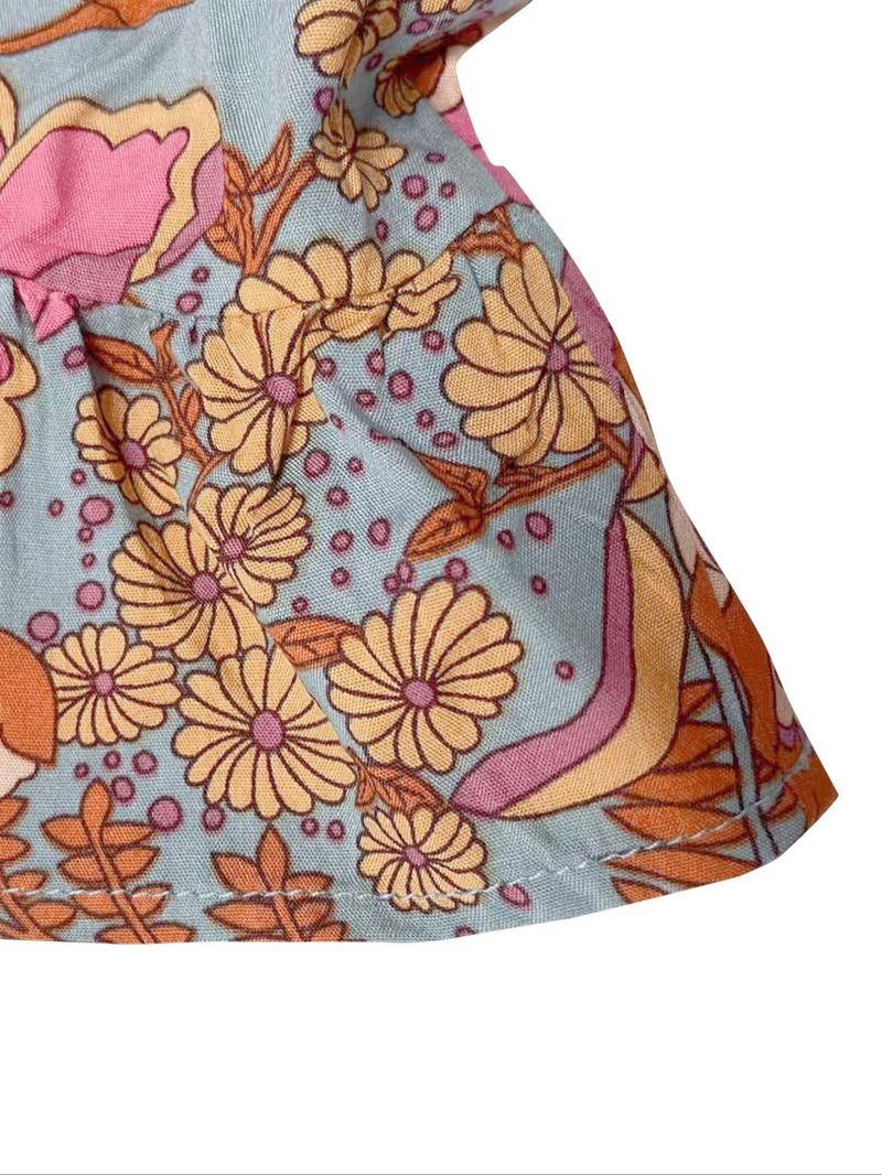 【Plus Size】Floral Print Dress, Casual Chic Dress for Daily Holiday Vacation Wear, Women's Clothes for Summer, Boho Style Womenswear