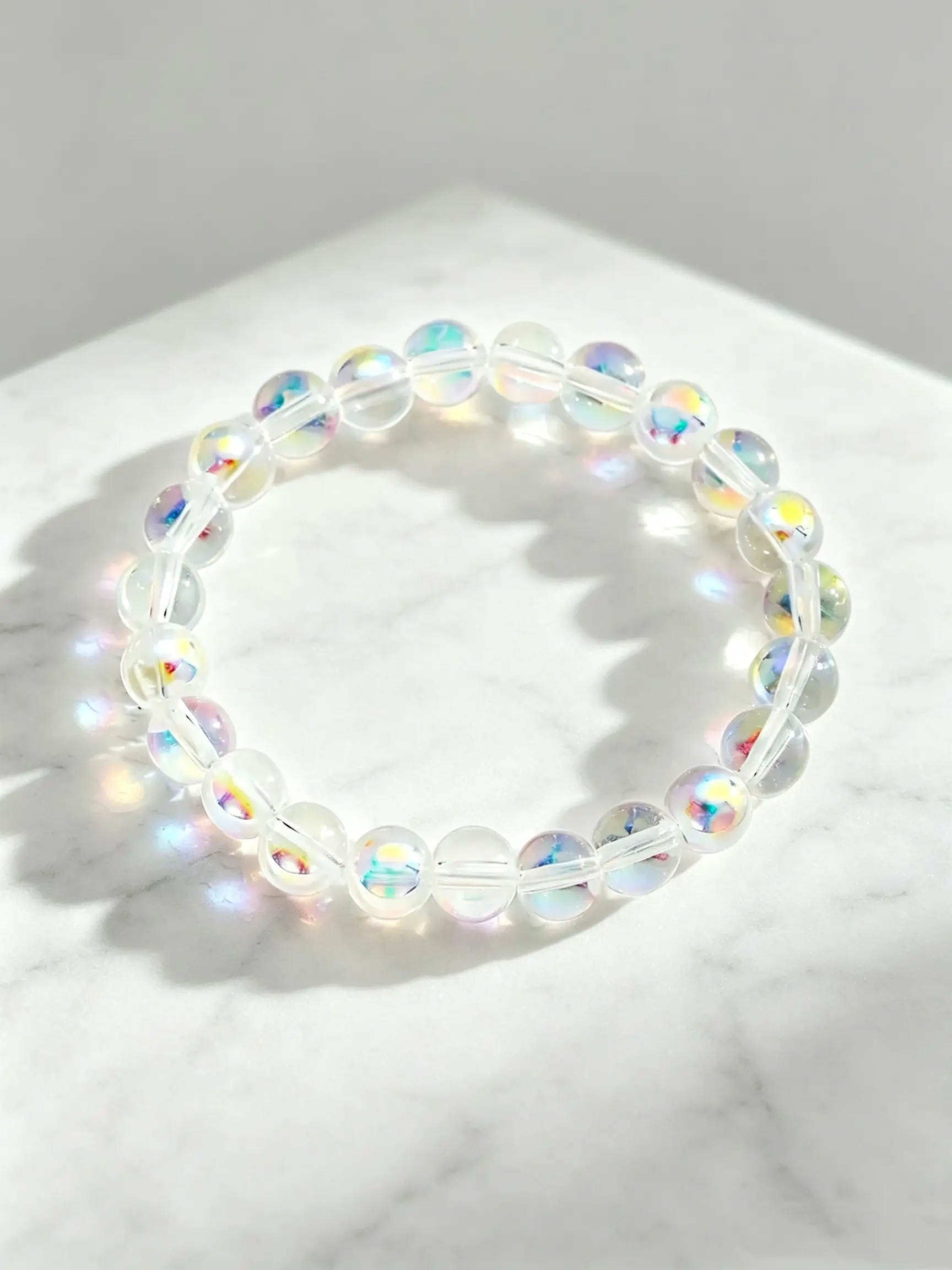 Elegant Minimalist Transparent Beaded Bracelet, Cool Everyday Accessory, Perfect Gift for Friends and Sisters, Stylish Jewelry