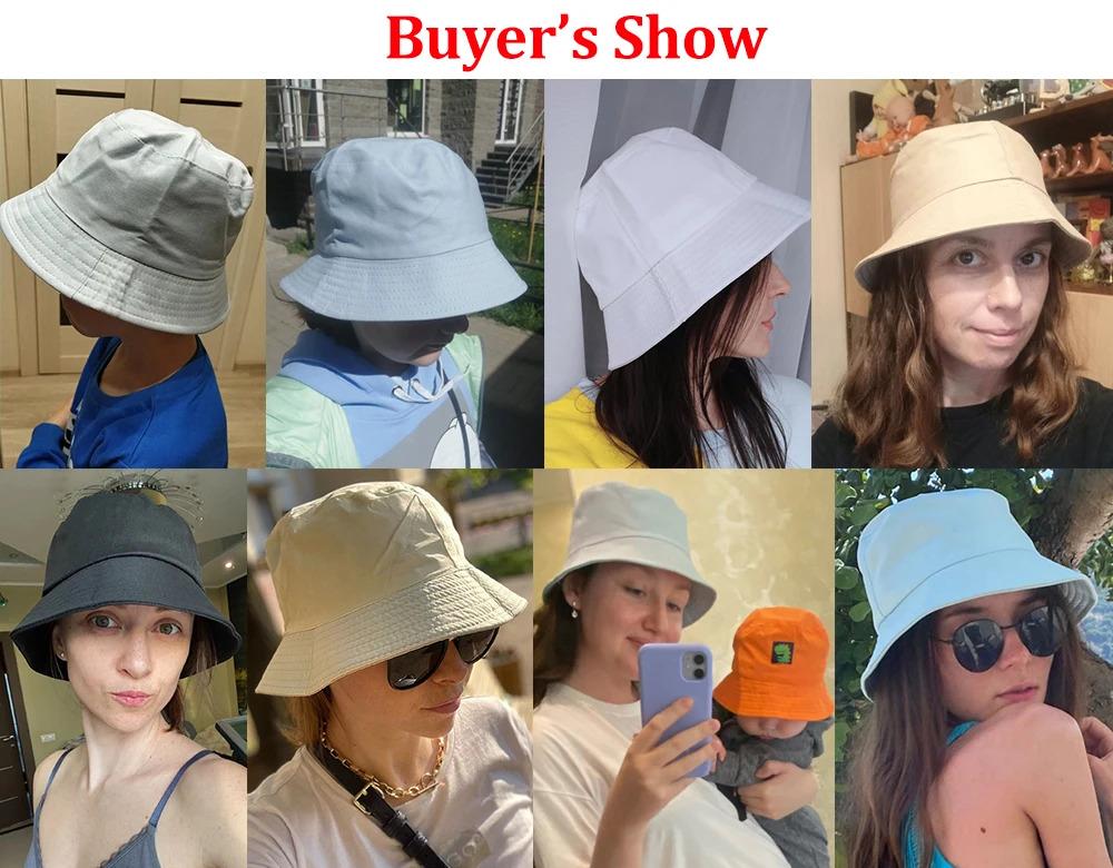 Foldable Bucket Hat Unisex Women Outdoor Sunscreen Hat Pure Color Fishing Hunting Cap Men Basin Chapeau Beach Cap