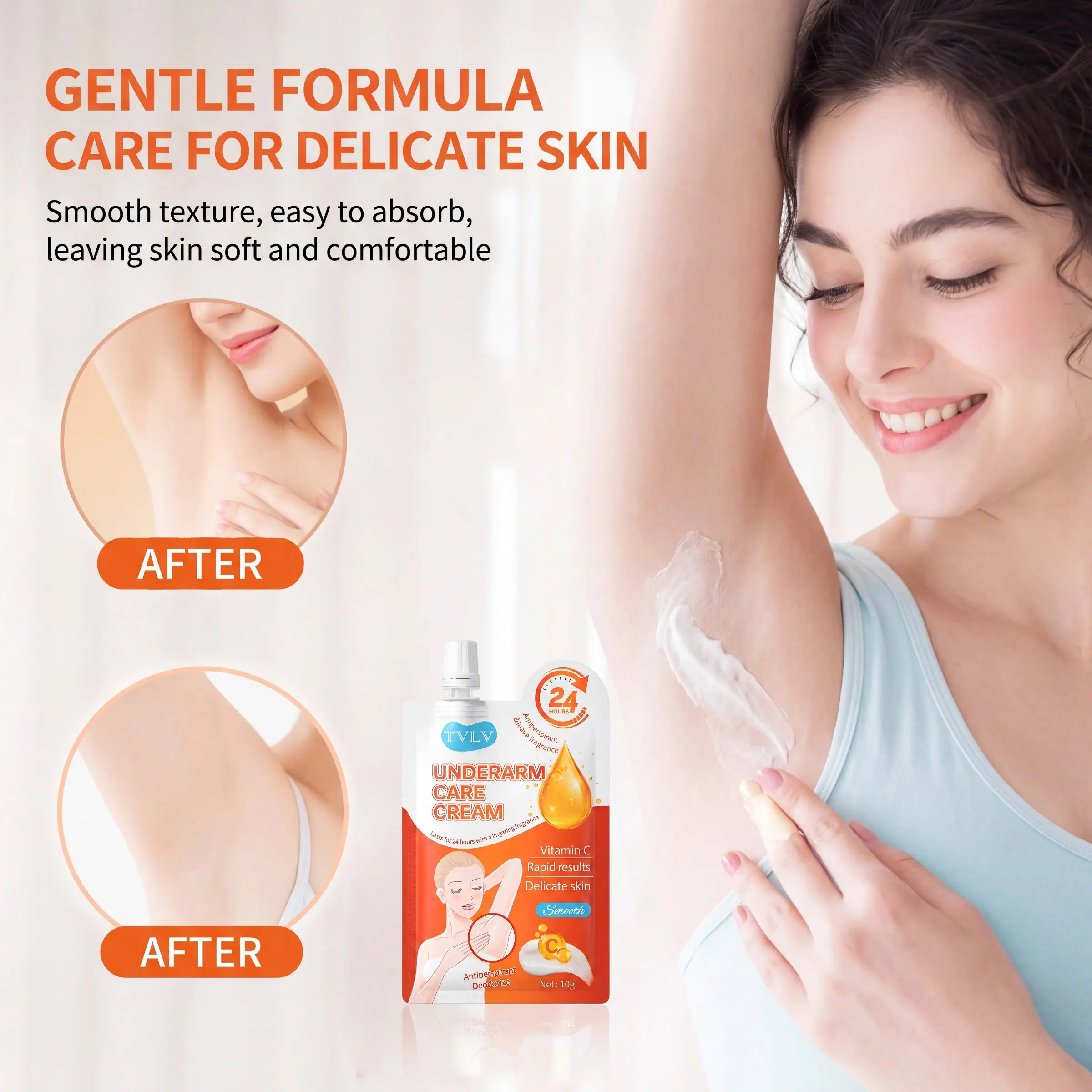 24-Hour Deodorant Balm with Vitamin C, Sweat-Proof and Odor-Fighting, Smooths Dark Armpits, Brightens Skin, Unisex Daily Body Care