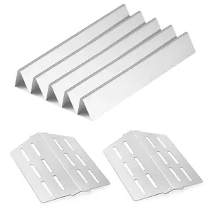 VEVOR Flavorizer Bars and Heat Deflectors, 17 in Grill Replacement Part, for Weber Genesis ll 310 315 335 340, E/S 325s, ES/SX 325s, E/S 335, EX/SX/EPX - 335 Grills, Porcelain - enameled Steel, 8 Pack