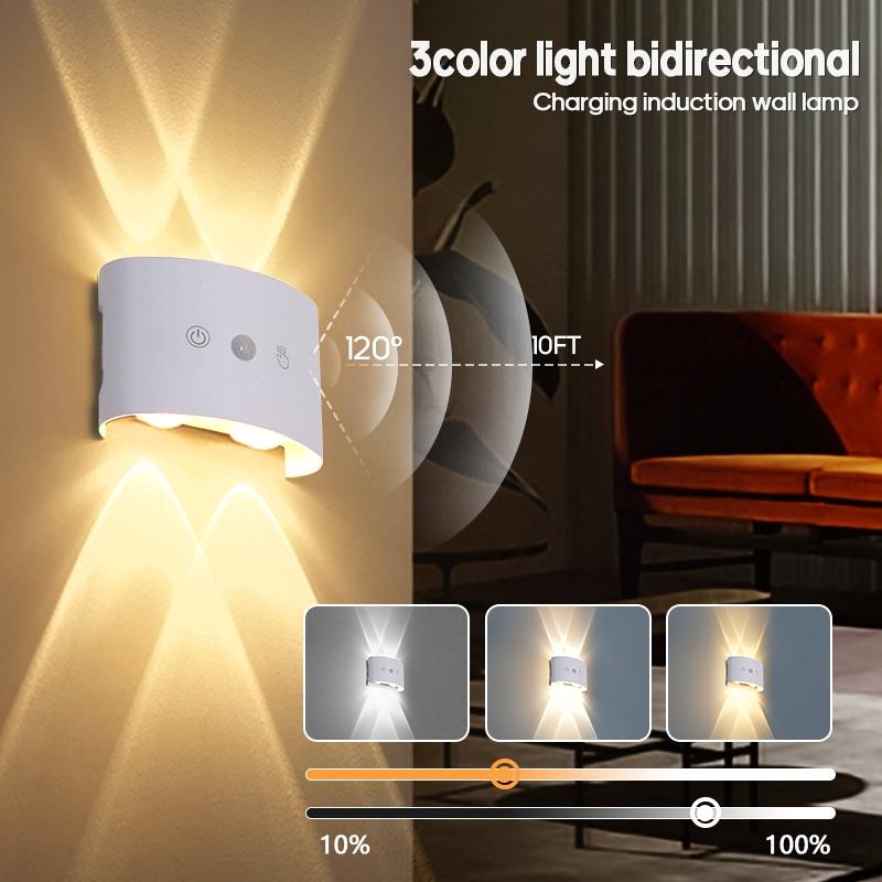 Rechargeable Wireless Wall Sconce with 3 Color Temperatures, Magnetic Mount, USB Charging, Touch Control for Bedroom, Indoor Use, Modern Minimalist Design, Rechargeable Wall Light, Bedroom Lighting, Sleek Wall Light, Touch Control Light