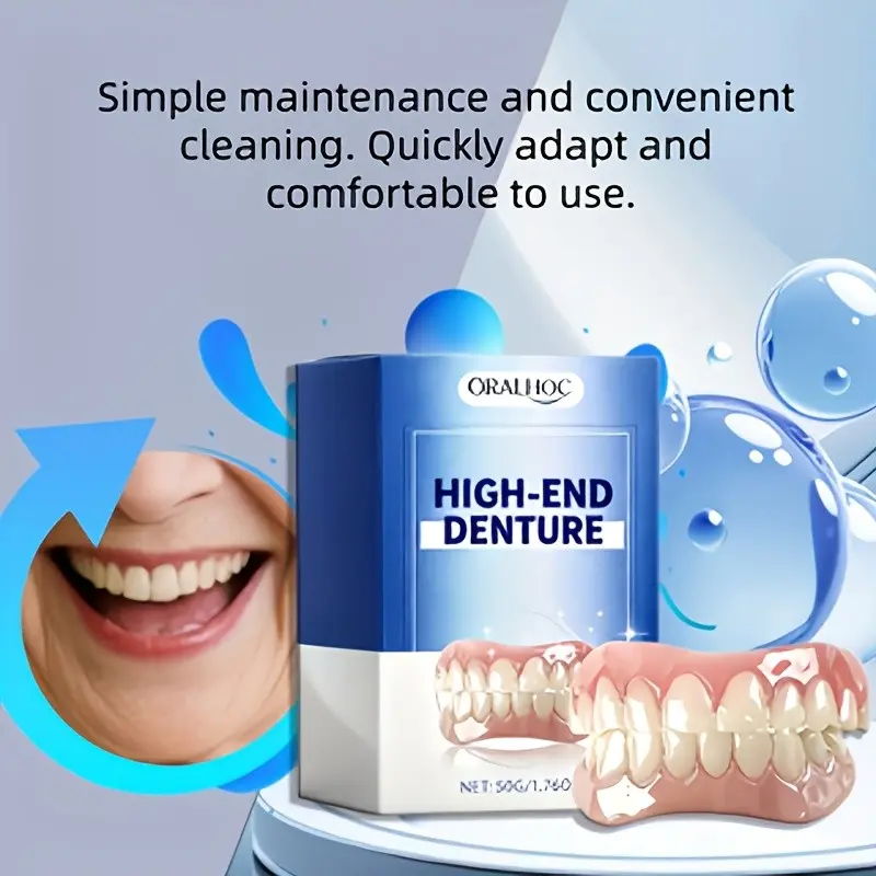 Cosmetic Teeth Veneers-2pcs Cosmetic Dental Veneers Suitable for Both Seniors And Adults. Portable And Beautiful, It Helps You Smile Confidently. It Is Suitable for Daily Gatherings And Can Also Be Used As a Decorative Accessory And Daily Dining Acc