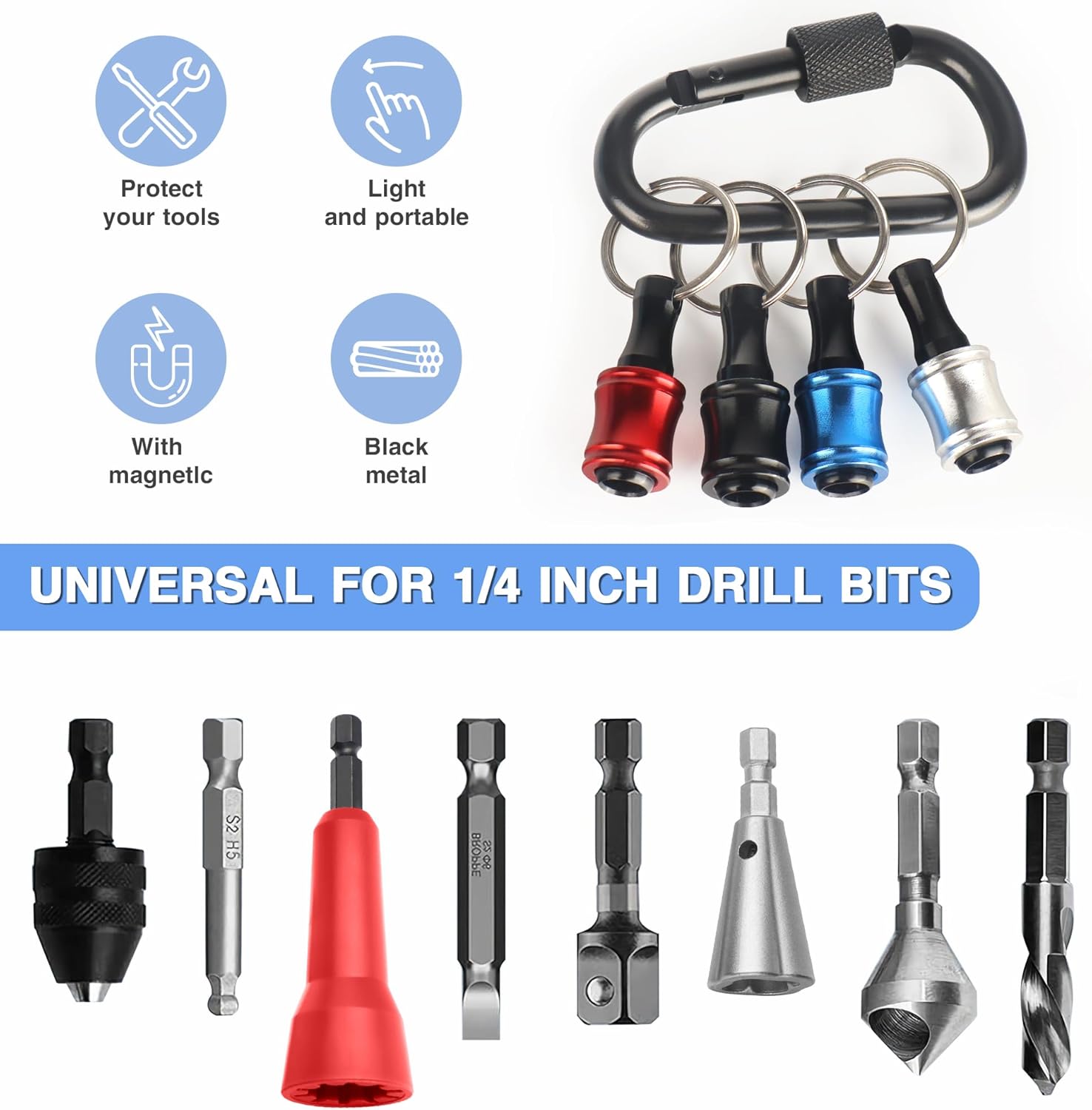 Wire Nut Twister,Wire Twisting Tool,Wire Nut Twiter for Drill,Spin Twist Wire Connector Socket,Wire Connector Driver with 1/4" Chuck,Wire Stripping and Twisting Tool