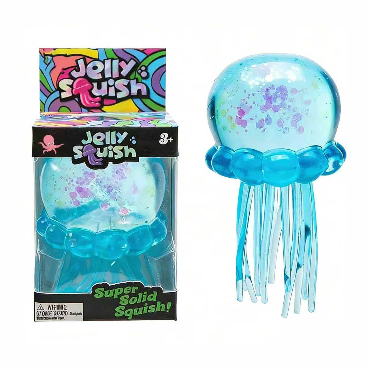 Cute Mochi Jellyfish Squeeze Toy – Soft & Sticky Stress Relief for Relaxing Anywhere, Non‑Edible