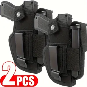 Universal Iwb Owb Concealed Carry Holster, Classic Zipper Closure, Ergonomic Design, Durable & Comfortable, Essential Daily Carry Accessory