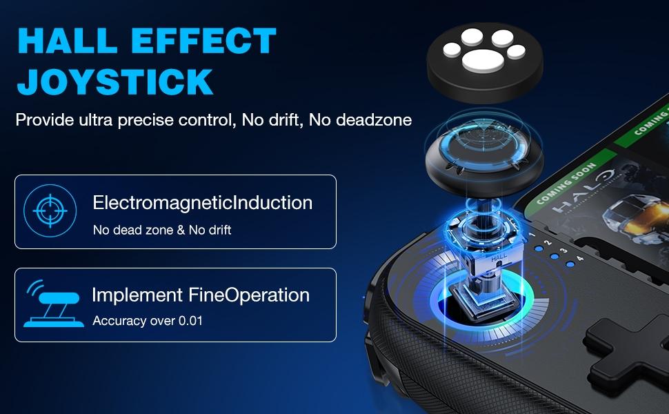 ESYWEN Mobile Gaming Controller for Android /IPhone,Bluetooth Wireless Gamepad Designed for Xbox Game Pass Ultimate, Steam Link,Arcade,GeForce Now, Black