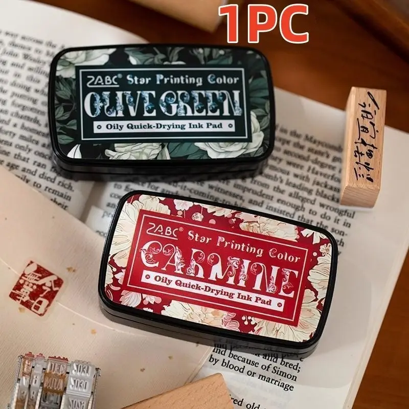 Vintage Fast-Drying Oil-Based Ink Stamps for Kids and Students, Colorful Handmade Journal Stamps, Finger Painting and Fingerprint Stationery