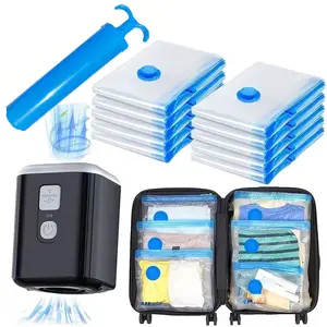 10-Pack Travel Storage Set, Vacuum Compression Bags with Manual Pump, Ideal for Luggage, Backpacks, Business Trips, Camping Essentials
