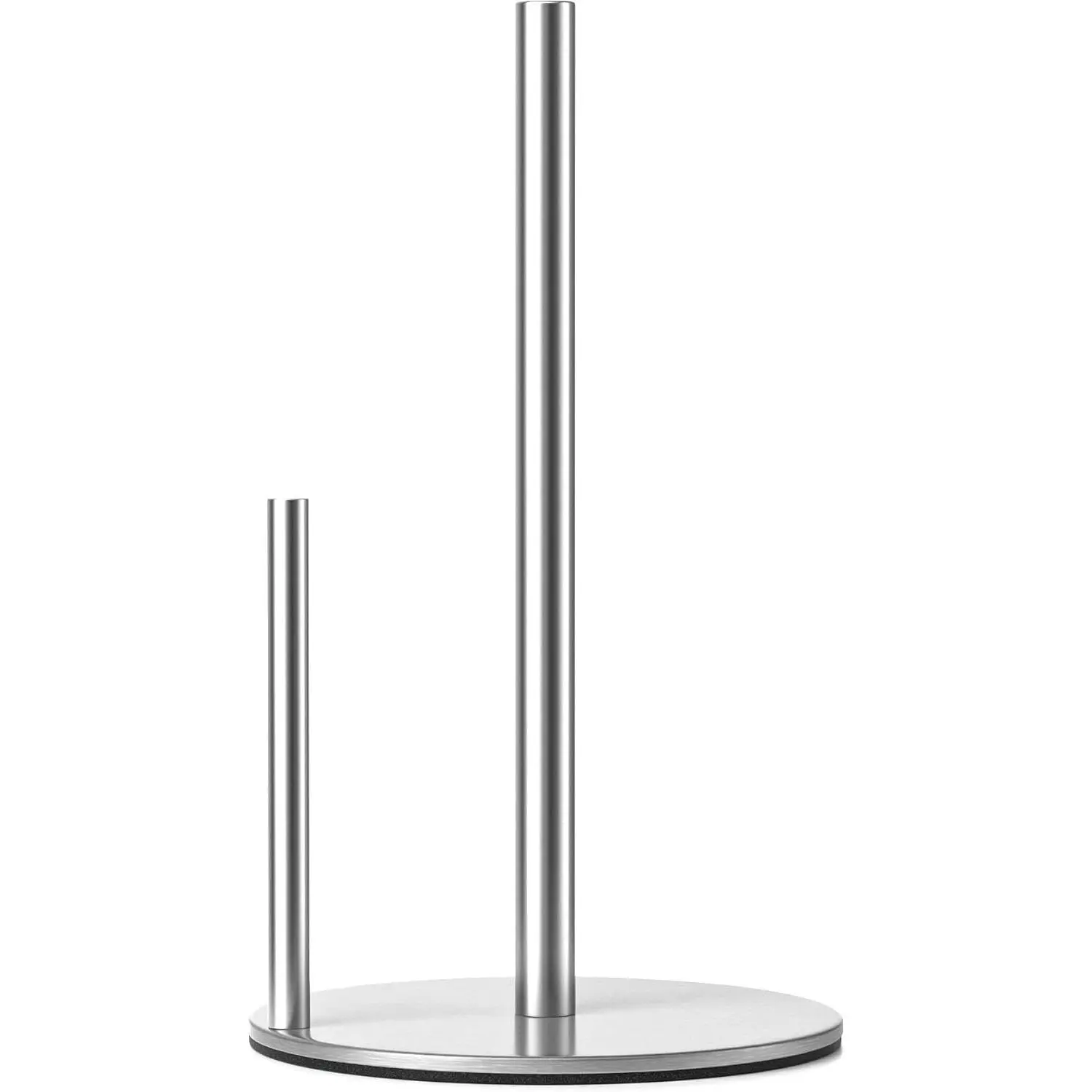Paper Towel Holder ,  Stainless Steel Kitchen Roll Dispenser, Countertop Roll Organizer with Weighted Base