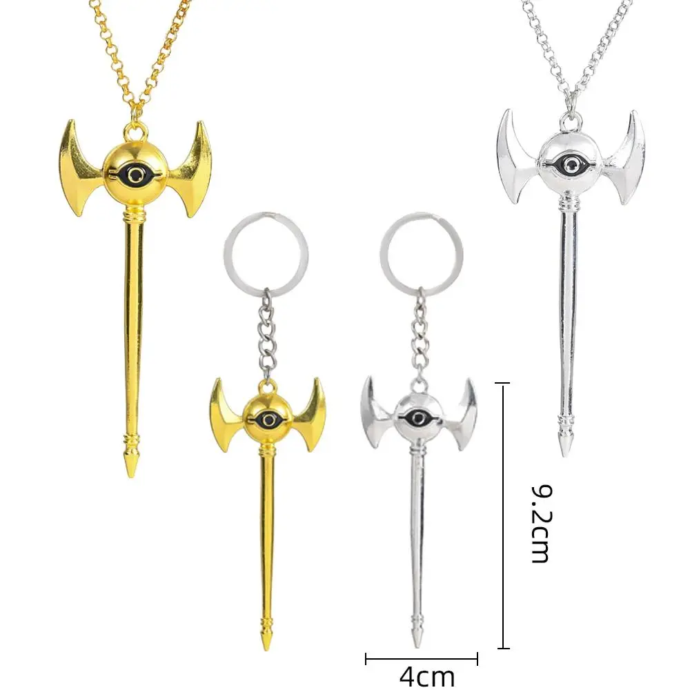 Anime Yu-Gi-Oh Keychain Yugi Muto Millenium Puzzle Millennium Wheel Wisdom Pendant Necklace for Women Men Car Keyring Jewelry