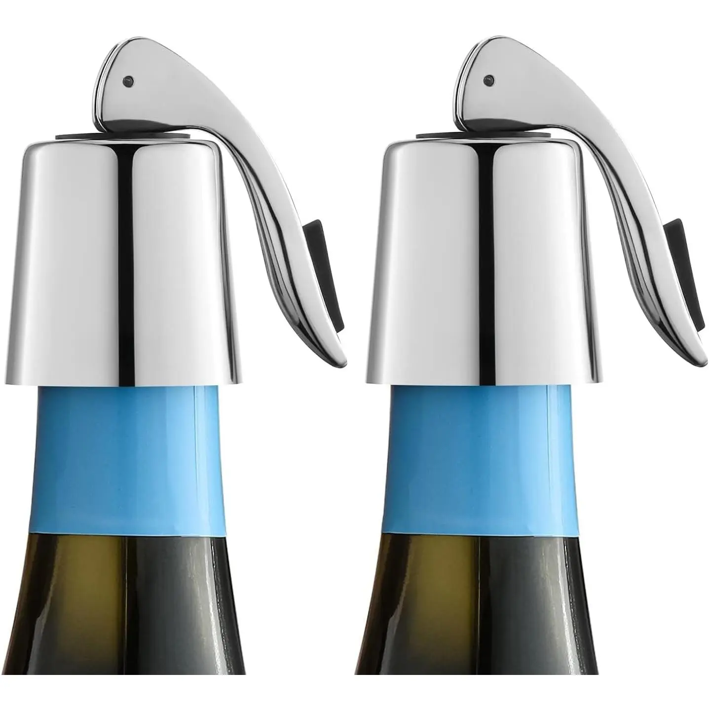 Stainless Steel  Bottle Stoppers with  -   Saver and Decorative Bottle Sealer, Leakproof, Keep , , 2 Pack