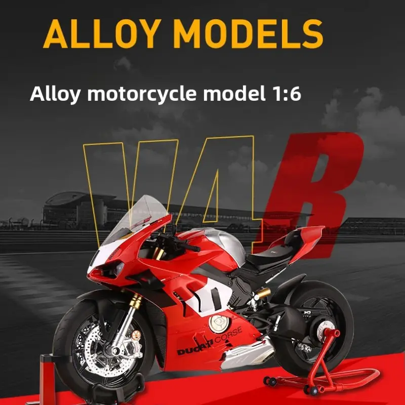 Realistic Alloy Motorcycle Model, Smoke and Light Sound Effects, Superbike Scale Model, Ideal Gift for Bike Enthusiasts, Collectible Toy and Decor