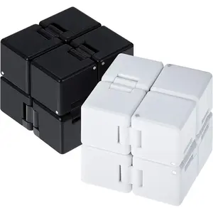 2 Packs Cube Toys Fidget Blocks Mini Cube Desk Toy Stress and Anxiety Relief Durable ADHD Hand Held Toys Black and White for Kids Adults Relieving Sensoryfidget toys