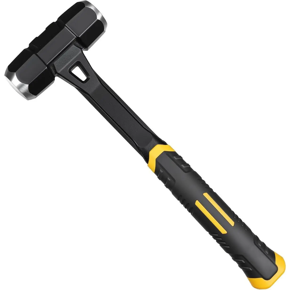 4lb Sledge Hammer - Heavy Duty Drilling Hammer | Forged One Piece Steel Head & Fiberglass Handle, Perfect for Demolition, Construction, and Blacksmithing