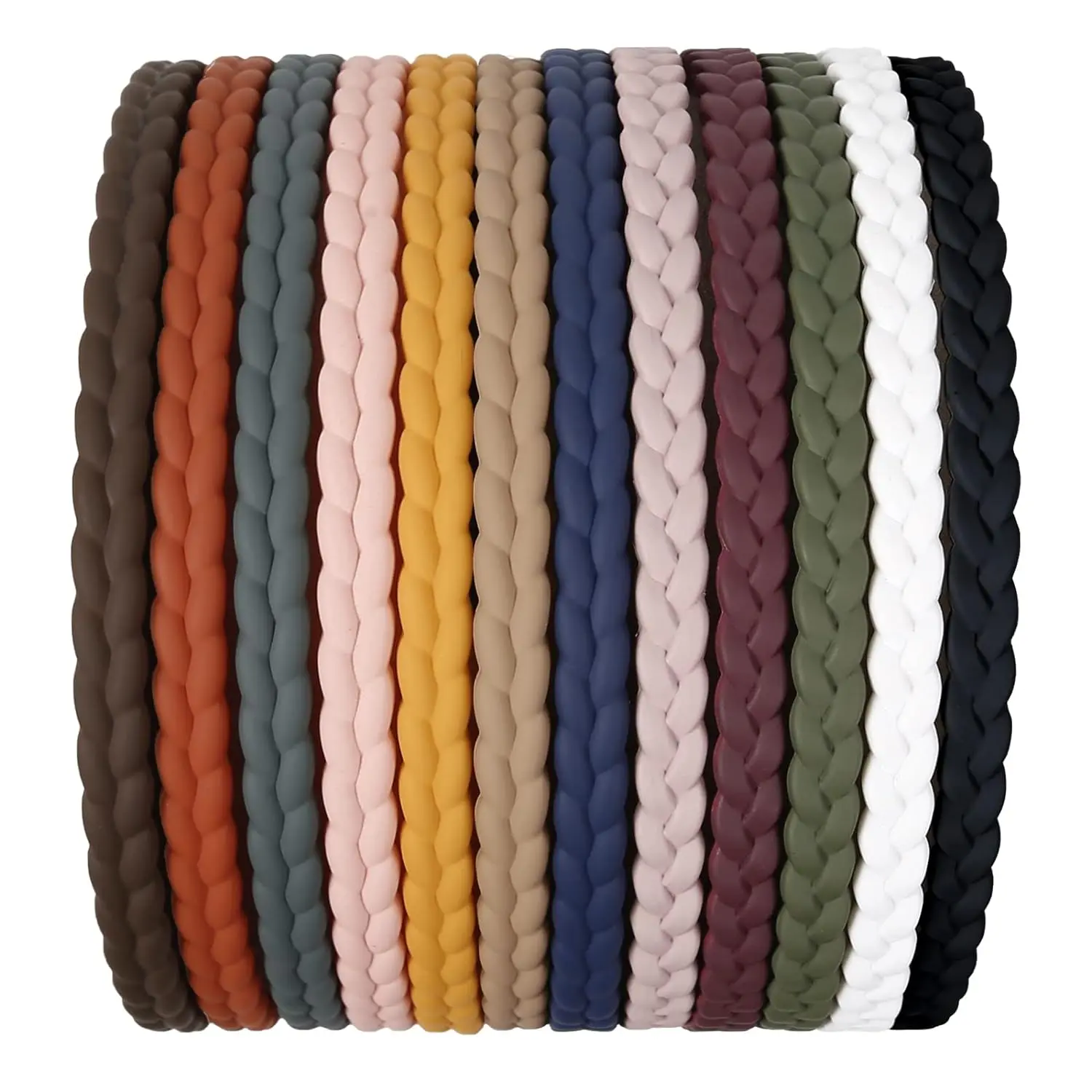 Women's 7mm Thin Plastic Headbands with Teeth, 12-Piece Combing Hair Accessories for Teens & Women