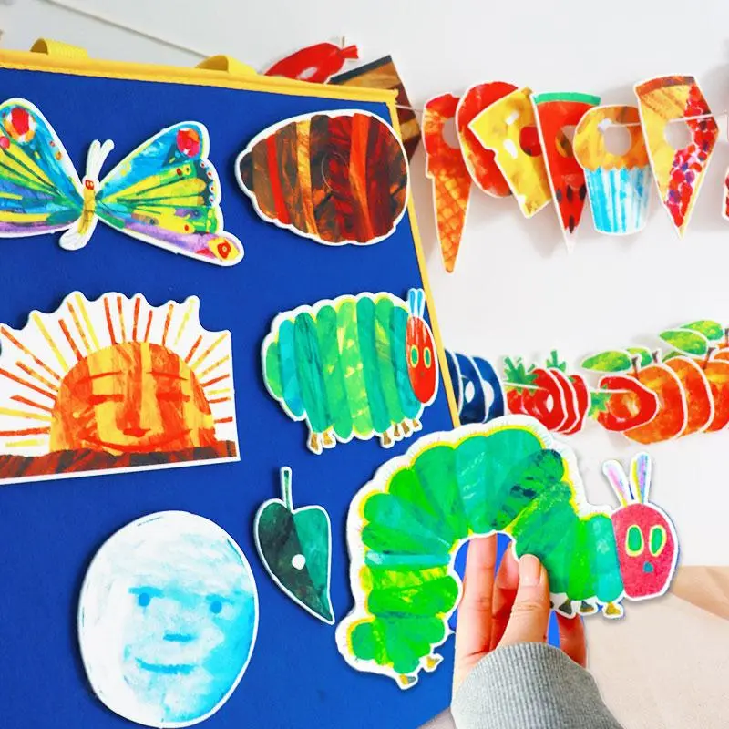 "The Very Hungry Caterpillar" Felt Educational Tool, 34pcs/set Story Performance Props, Classroom Interactive Apron Play, Early Childhood Education