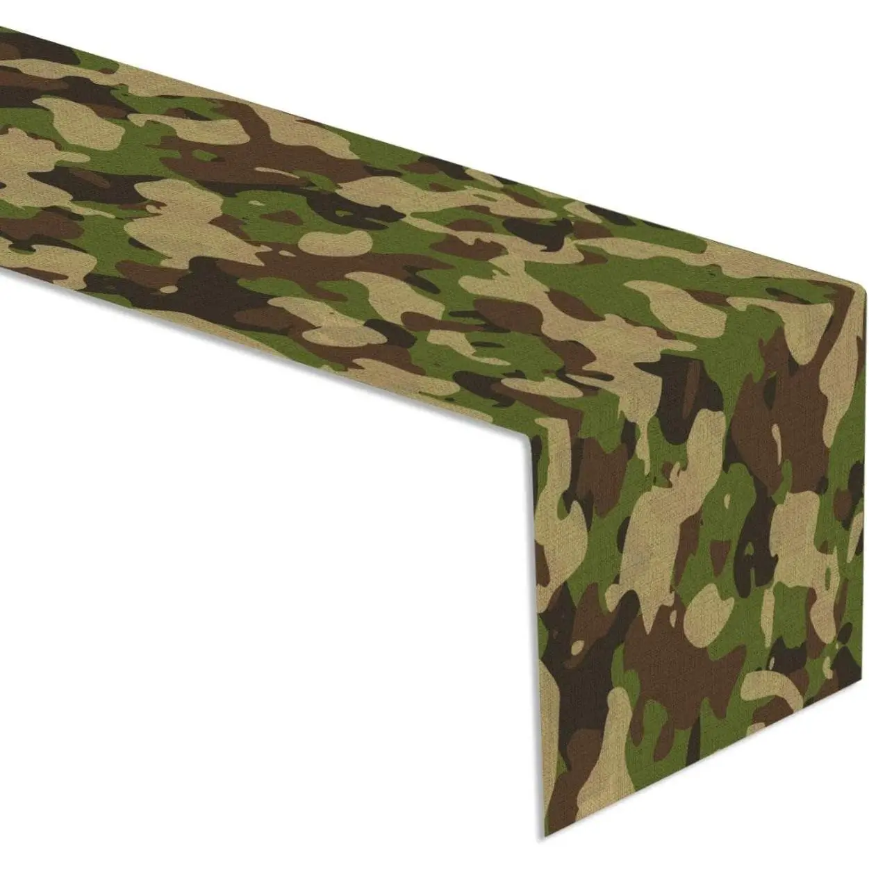Army Camouflage Table Runner Camo Themed Birthday Party Decoration Hunting Home Kitchen Dining Room Decor 72Inches Long