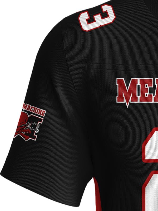 Men's American Football Jersey, Mean Machine Megget #23, Classic Vintage V Neck, Quick Dry Sweat Absorbent, Indoor & Outdoor Sports Wear, Jersey Top
