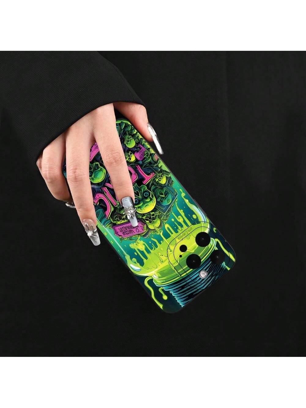 Hot Selling Creative Skull And  Pattern Mobile Phone Case, Suitable For IPhone 16/15/14/13/12/11/XS/XR/X/7/8 Plus/Pro/Max/Mini - Creative And Fashionable Design, Suitable For Men And Women, Give To Friends, Family, Boyfriend, Girlfriend