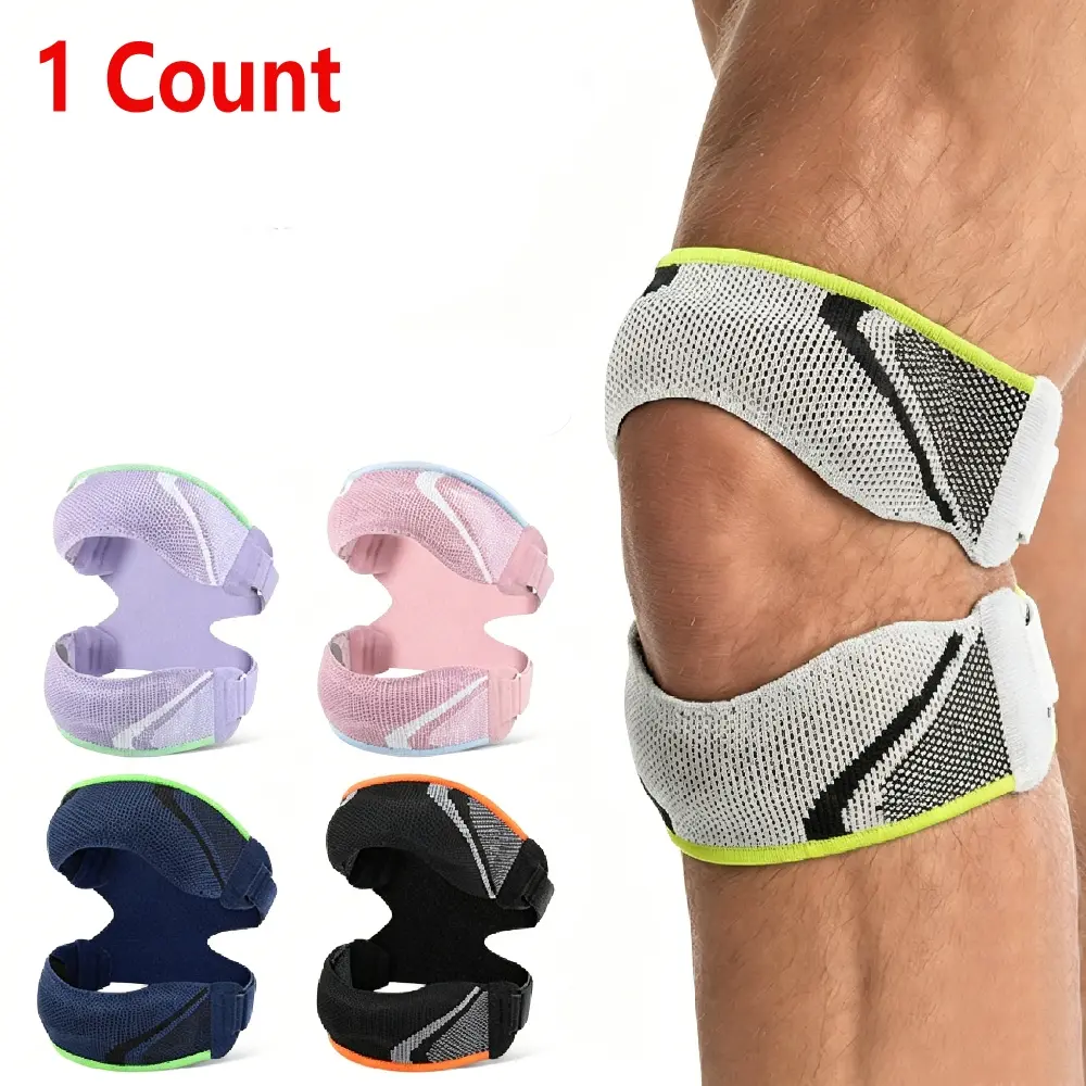 1Pcs Patella Tendon Support Athletic Knee Brace for Men Women, Breathable Lightweight Knee Support for Running, Hiking, Basketball, Soccer