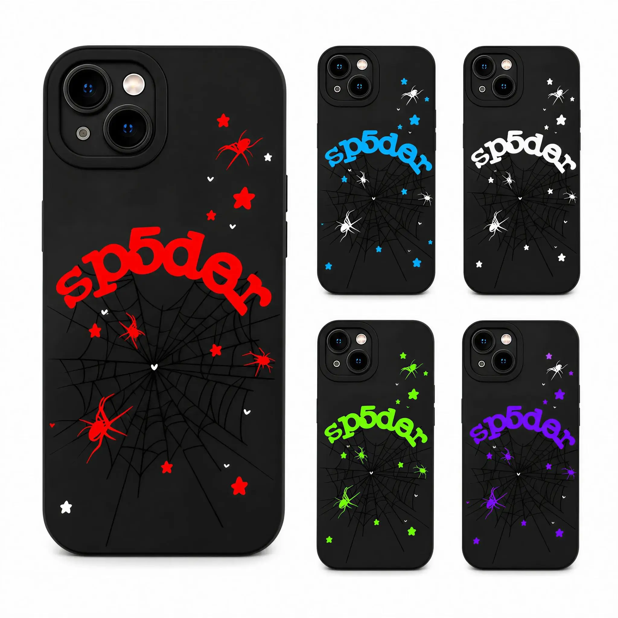 Black Spider Web Soft TPU Cellphone Case - Full Coverage, Anti-Drop Protection for iPhone 13,14,15,16,17 Pro Max Series Mobile Phone Accessories, Iphone 16