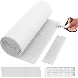 20" x 120" Cut to Size Air Filter Material MERV 8 Triple Air Vent Filters HVAC Furnace Filters Kit for Home Floor Register Ceiling Grilles with 48Pcs Adhesive Hook Tape