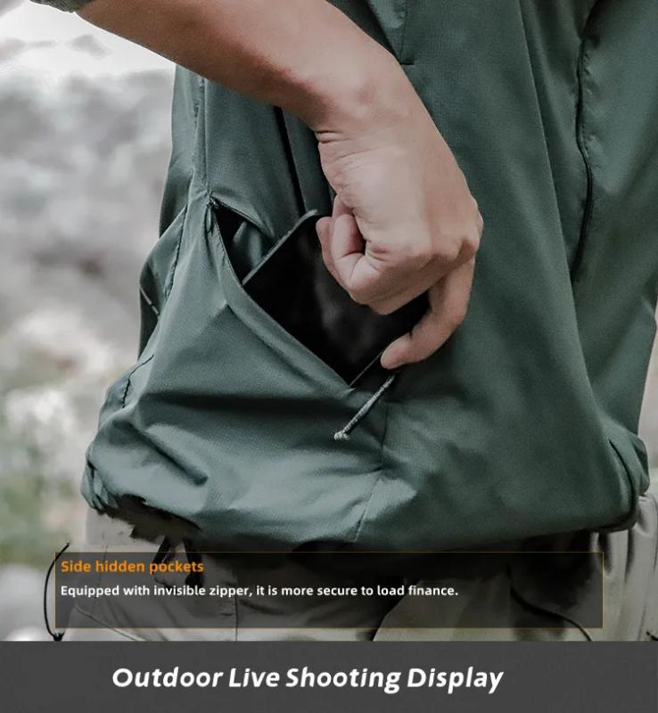 Kyn Apparel Men's Breathable Sun Protection Clothing, Tactical Windbreaker, Sports Coat, Tactical Hoodie, Outdoor, Summer