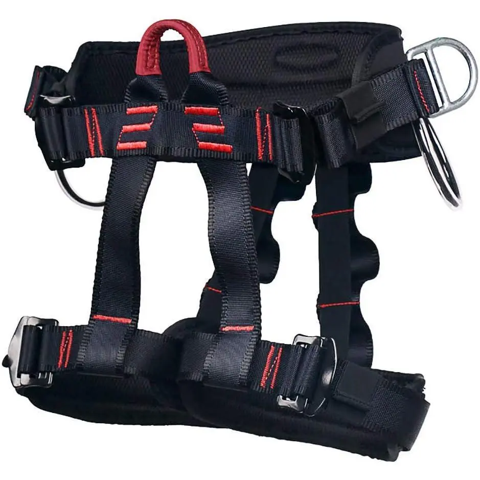 X XBEN- Professional climbing harness for mountaineering and rock climbing, safety harness for rappelling, safety harness for work