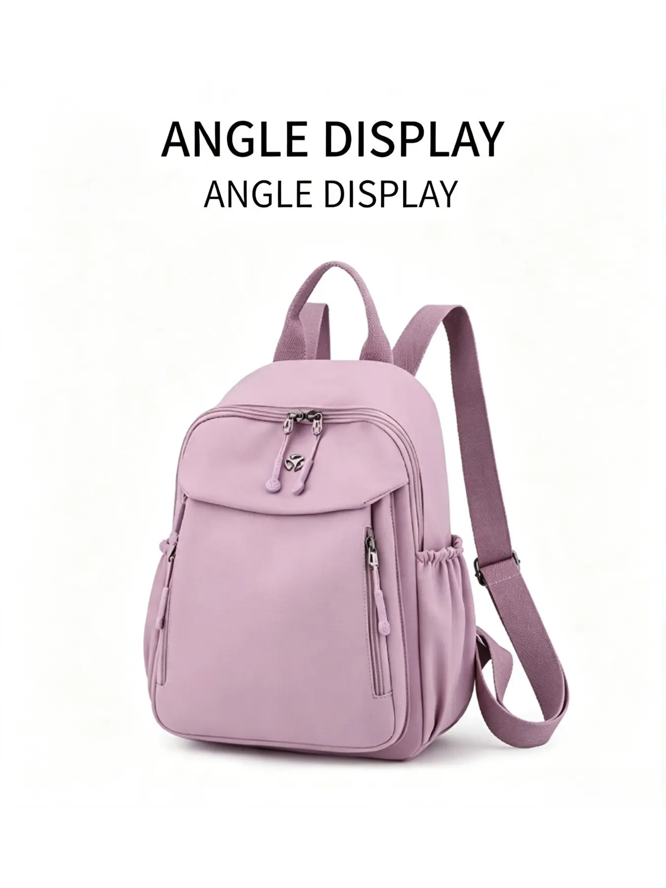New Fashionable Simple Solid Color Large Capacity Backpack for Women, Nylon Business Travel Bag, Stylish Shoulder Bag for Daily Use