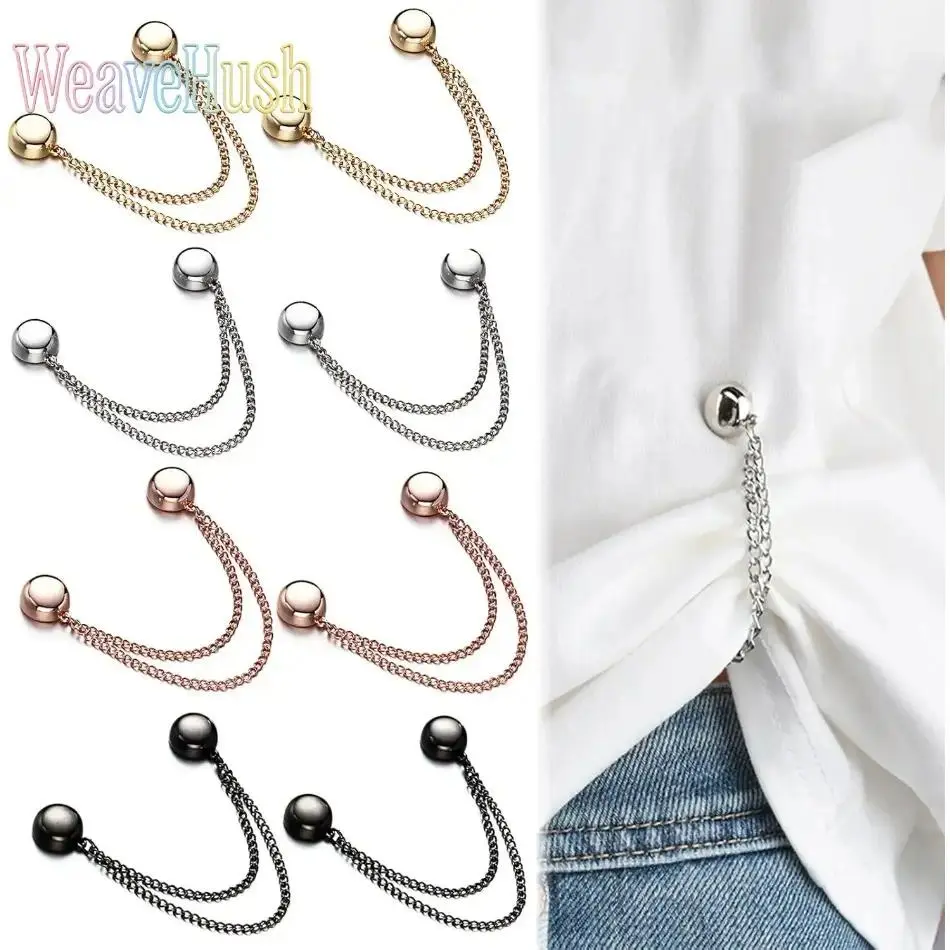 SummerWins Viral Summer Magnetic Clothing Clips 8 Pack, Multi-Function Shirt Hem Cinch Fasteners, No Sew T-Shirt Shortening Magnetic Clips, Reusable Collar Pants Hem Modification Tool, Cute Daily Fashion Accessory for Women Casual Outfit Styling