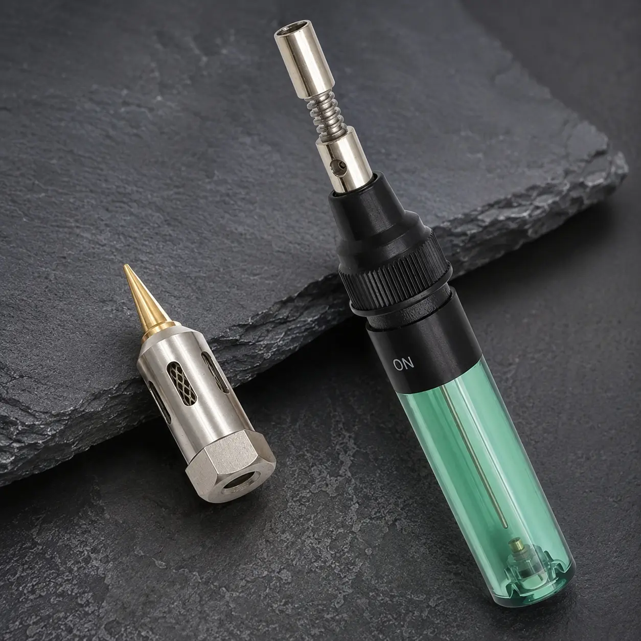 Adjustable Flame Butane Torch Kit, Industrial High-Temp Heat-Resistant Welding Tool Set with Safe Windproof Ignition. Portable Soldering Equipment for Electronics Repair, Jewelry Making, Home Outdoor Welding, DIY & Craft Projects.