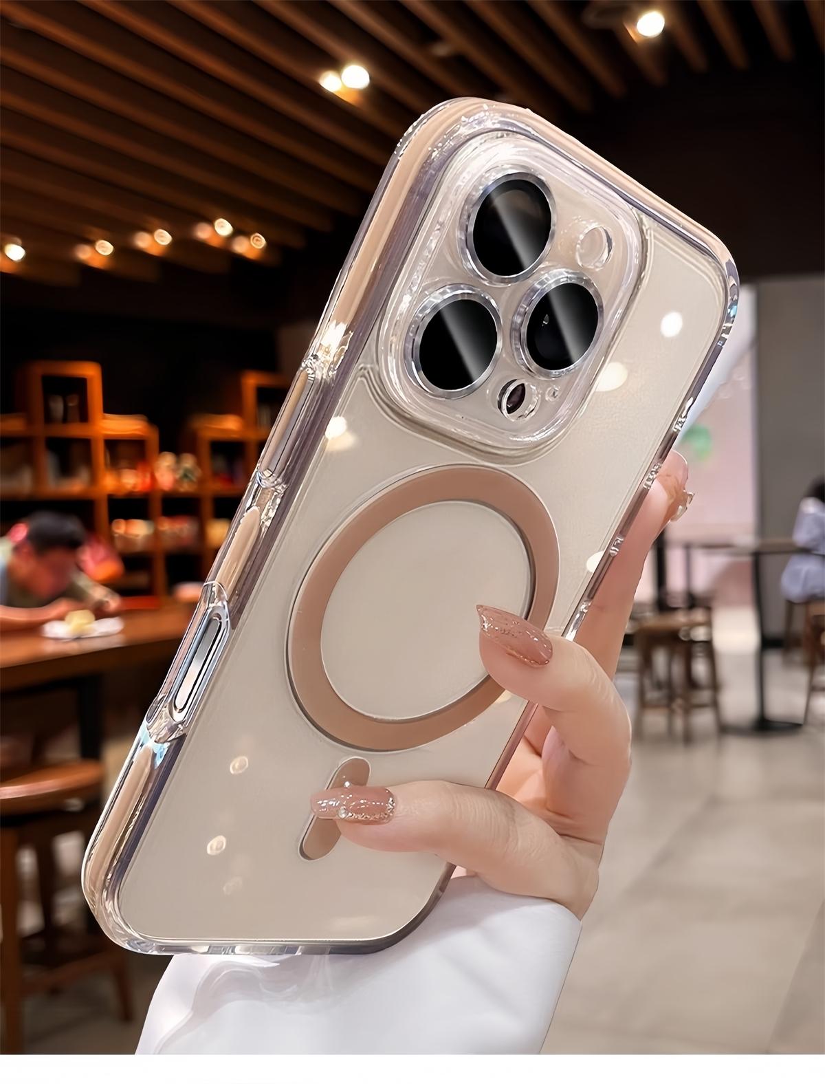 [LX]Desert Titanium 2 in Shockproof Shield Phone Case for IPhone 13 14 15 16 Pro Max 16 Clear Casing Transparent Cover