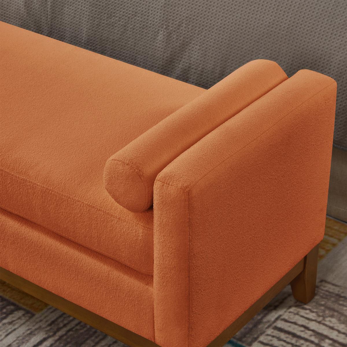 Large Upholstered Boucle Fabric Ottoman with Pillows,Comfort Padded Window Bench for Living Room,Entryway Bench Large Upholstered Boucle Fabric Ottoman with Pillows,Comfort Padded Window Bench for Living Room,Entryway Bench