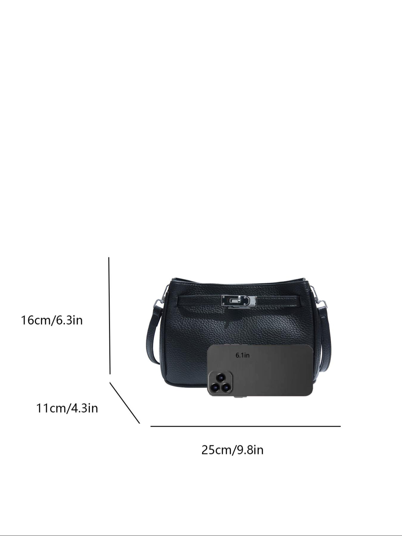 Women's Street Style Plain Color Crossbody Bag, Fashionable PU Leather Shoulder Bag for Daily Used, Casual Trendy Versatile High-quality Daily Commuting Bag, Casual Commuter Bag, Casual Crossbody Bags