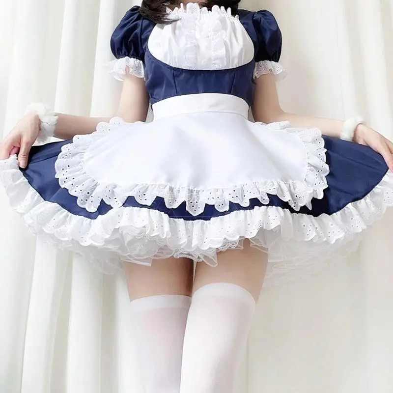 Japanese Alice Soft Girl Cute Lolita Dress Maid Costumes Woman Anime Waitress Dress Party Cosplay Stage Costumes